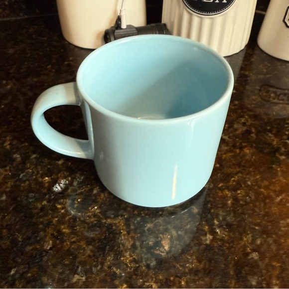 Blue Ceramic Mug with Pink “More Love” message - Picture 4 of 5